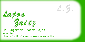 lajos zaitz business card